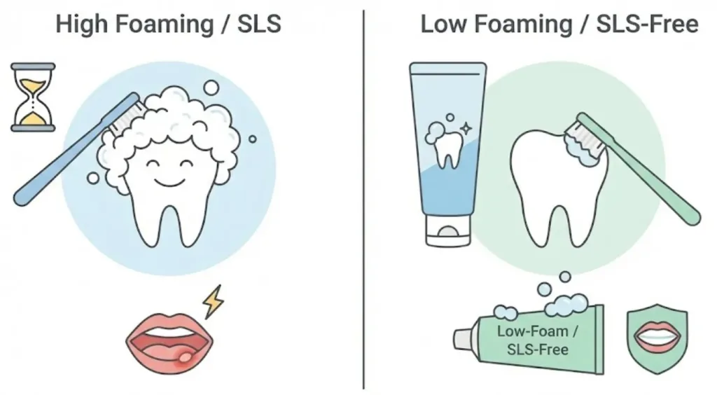 低発泡剤歯磨剤